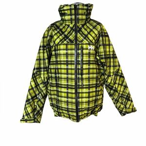 Helly Hansen TechXP Plaid Jacket, Yellow/Black/Grey size M, EUC